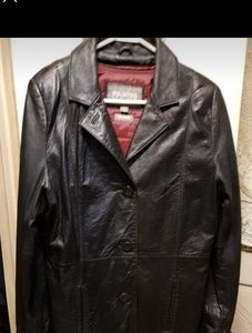 Wilsons Ladies Leather Blazer 3 Button Coat